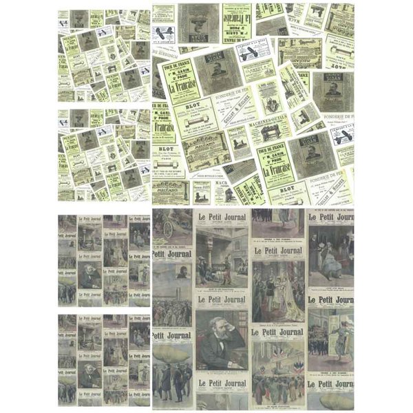 Papel com Estampa Coleção Vintage Paper Ref C26