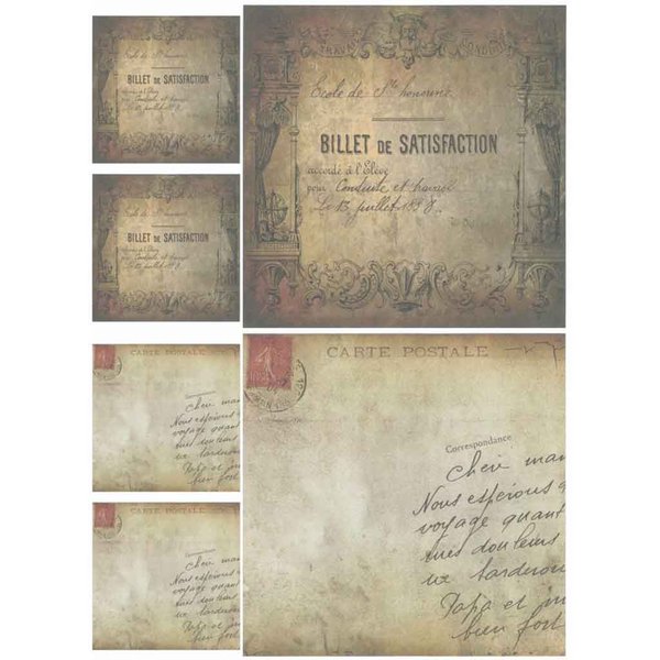 Papel com Estampa Coleção Vintage Paper Ref C26