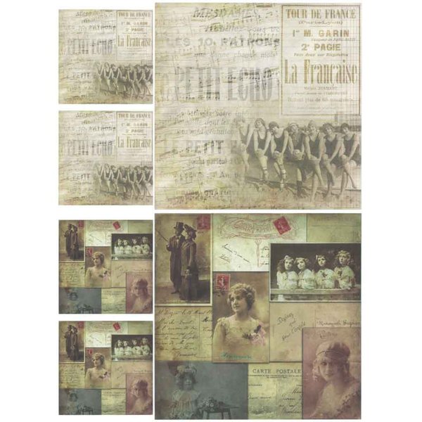 Papel com Estampa Coleção Vintage Paper Ref C26