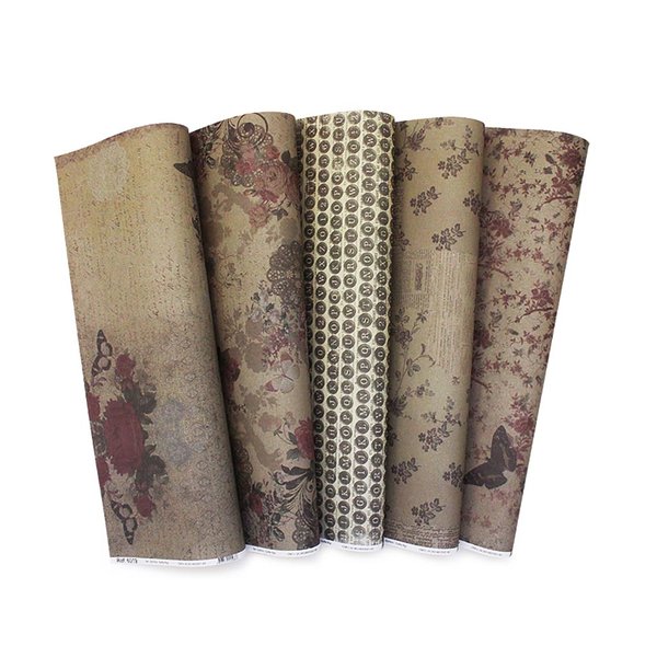 Papel com Estampa Coleção Vintage Flowers Ref C47