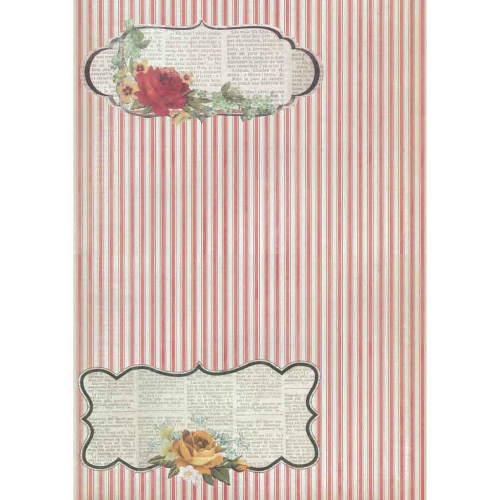 Papel com Estampa Coleção Vintage Journal Ref C54