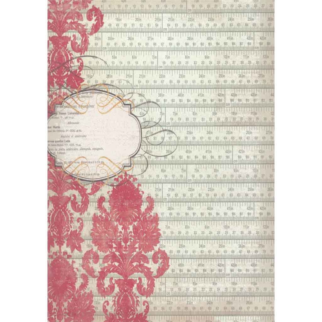 Papel com Estampa Coleção Vintage Journal Ref C54