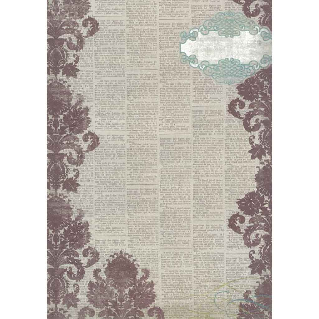 Papel com Estampa Coleção Vintage Journal Ref C54