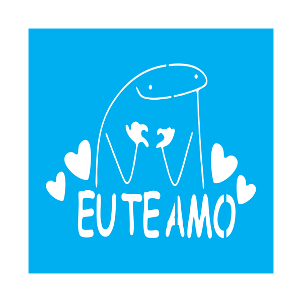Stencil Flork Eu te amo - 14x14 - Ref C664