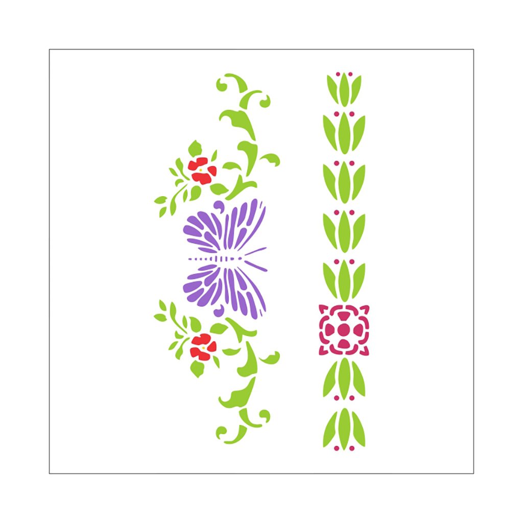 Kit Stencil 13 unid - Floral - Ref 24