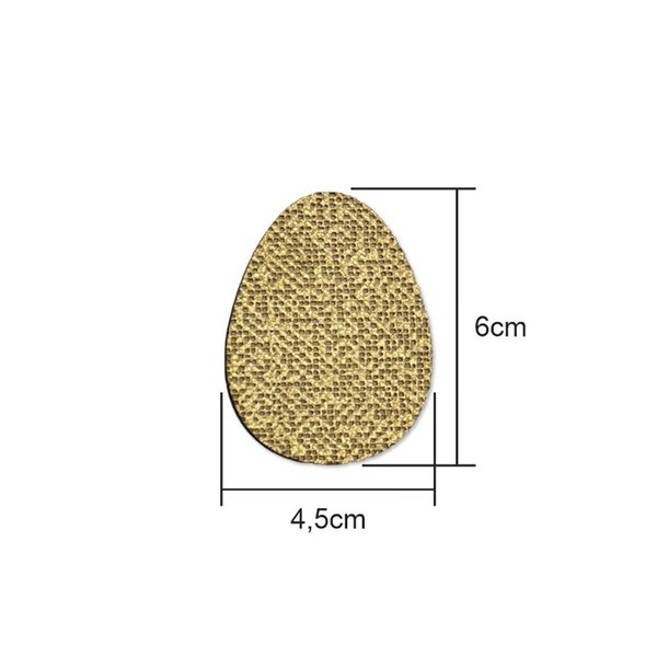 Aplique Páscoa MDF e Decortela Dourada Ref 02