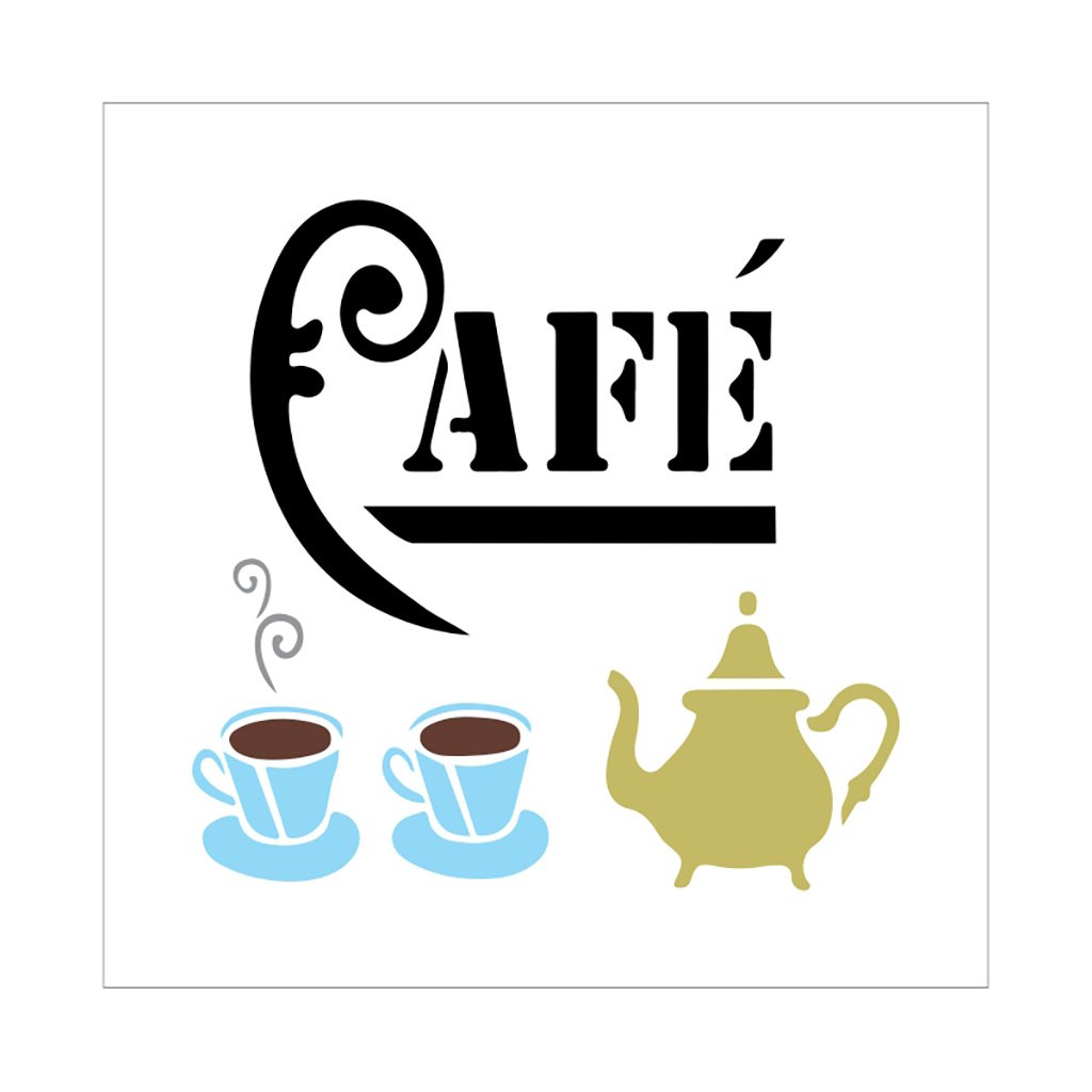 Stencil Café - 14x14 - Ref 235