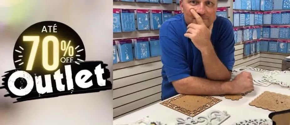 Stencil e acessórios para artesanato com até 70% Off você encontra no Outlet da Tamako