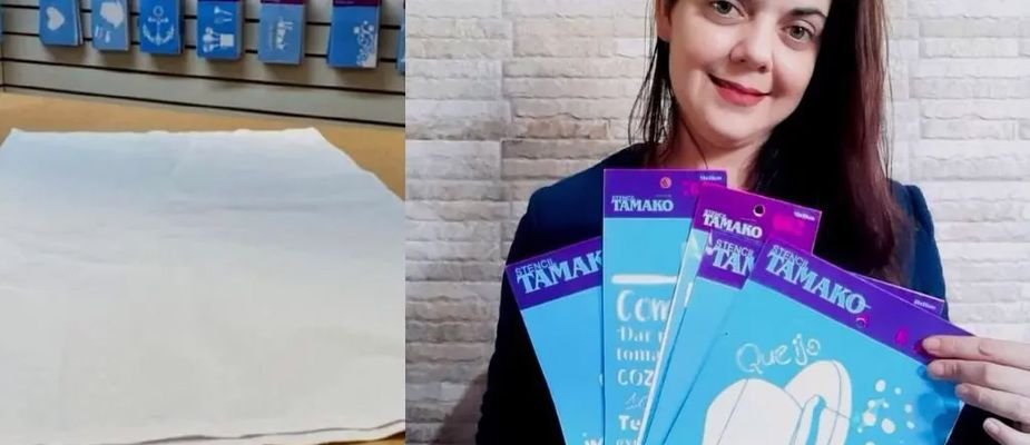 Conheça a linha de Panos de Prato da Tamako, próprio para pintura com stencil.