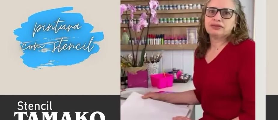 Pintura com Stencil Tamako (Ref B351) e (Ref 7074)⠀ Pintura com Stencil Tamako (Ref B351) e (Ref 7074)⠀