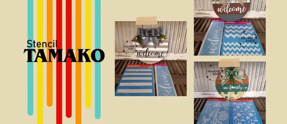 Guirlandas com Stencil Tamako
