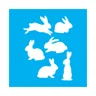 Stencil Coelhos - 30x30 - Ref D212