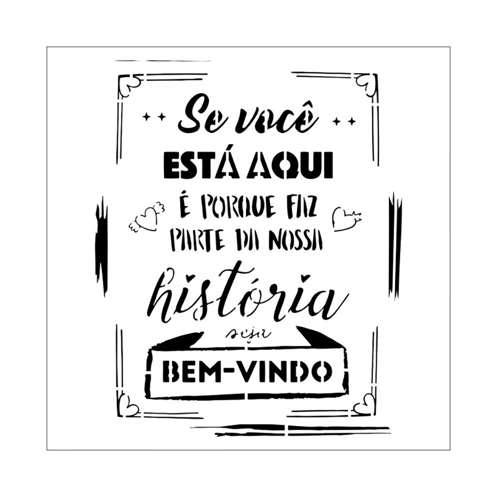 Stencil Flork Testei Positivo - 30x30 - Ref D401