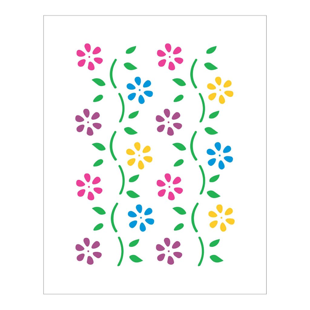 Kit Stencil 13 unid - Floral - Ref 24
