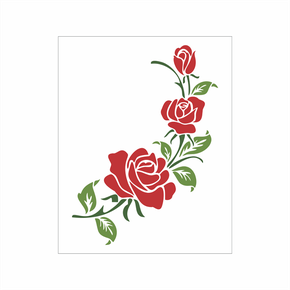 Stencil Rosas - 20x25 - Ref 9094