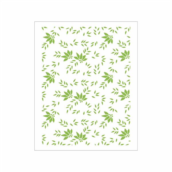 Stencil Estampa Folhas - 20x25 - Ref 9498