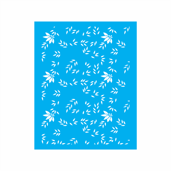 Stencil Estampa Folhas - 20x25 - Ref 9498
