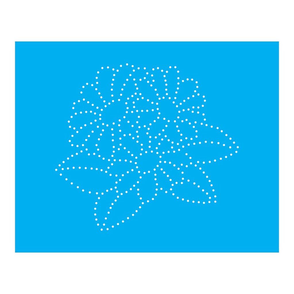 Stencil Pontilhado Flores - 20x25 - Ref B1061