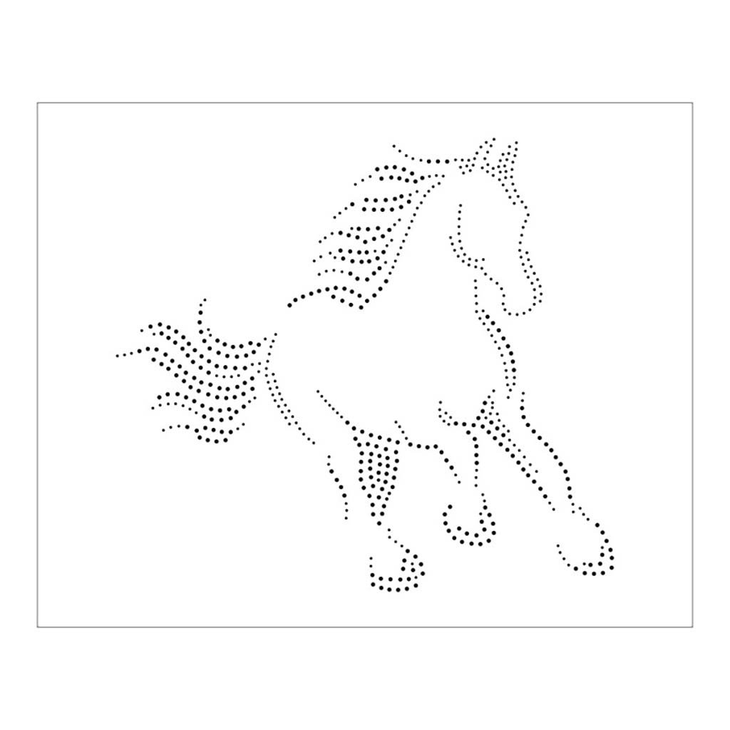 絵画 flk046265 Stencil Pontilhado Cavalo - 20x25 - Ref B1078