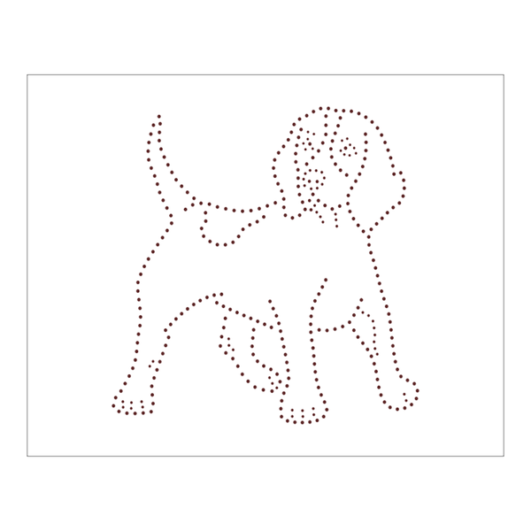 Stencil Pontilhado Cachorro - 20x25 - Ref B1148