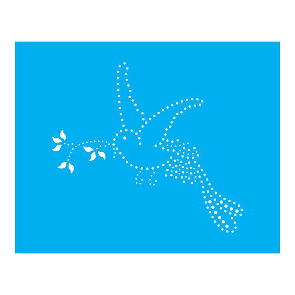 Stencil Pontilhado Pássaro - 20x25 - Ref B1179