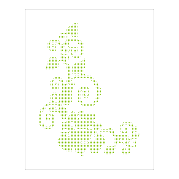 Stencil Pontilhado Flor - 20x25 - Ref B1227