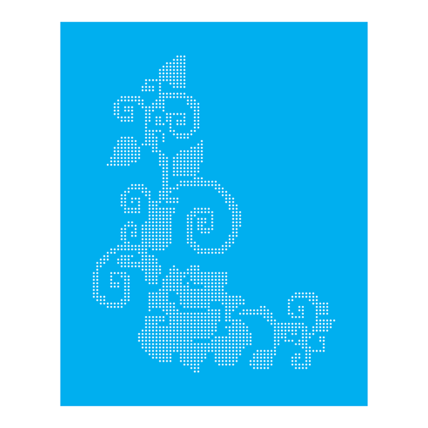 Stencil Pontilhado Flor - 20x25 - Ref B1227