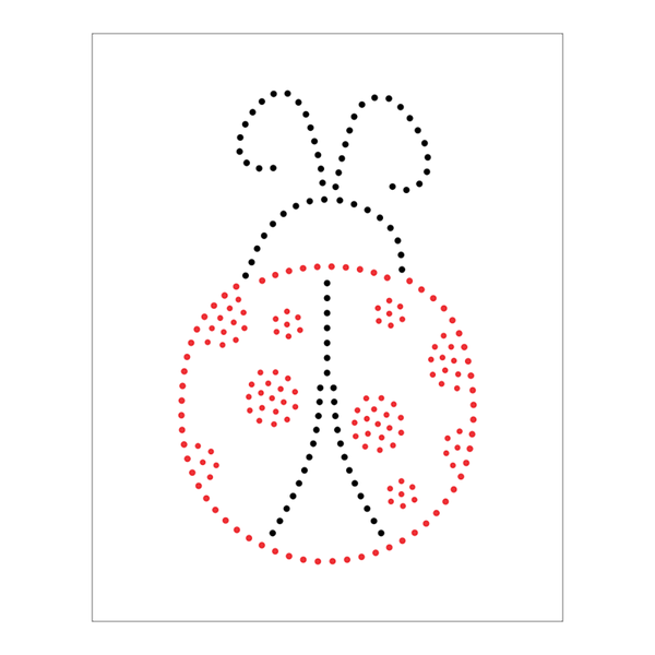 Stencil Pontilhado Joaninha - 20x25 - Ref B1235