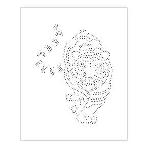 七狸 Stencil Pontilhado Tigre - 20x25 - Ref B1267