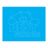 Stencil Pontilhado Best friends - 20x25 - Ref B1275