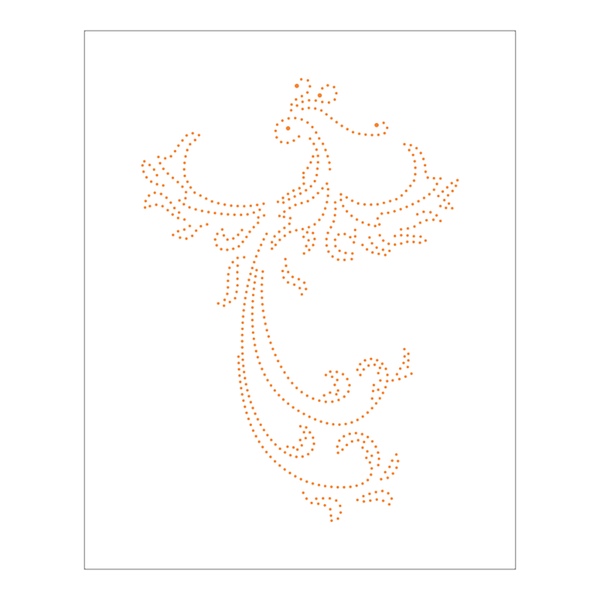 Stencil Pontilhado Fênix - 20x25 - Ref B1280