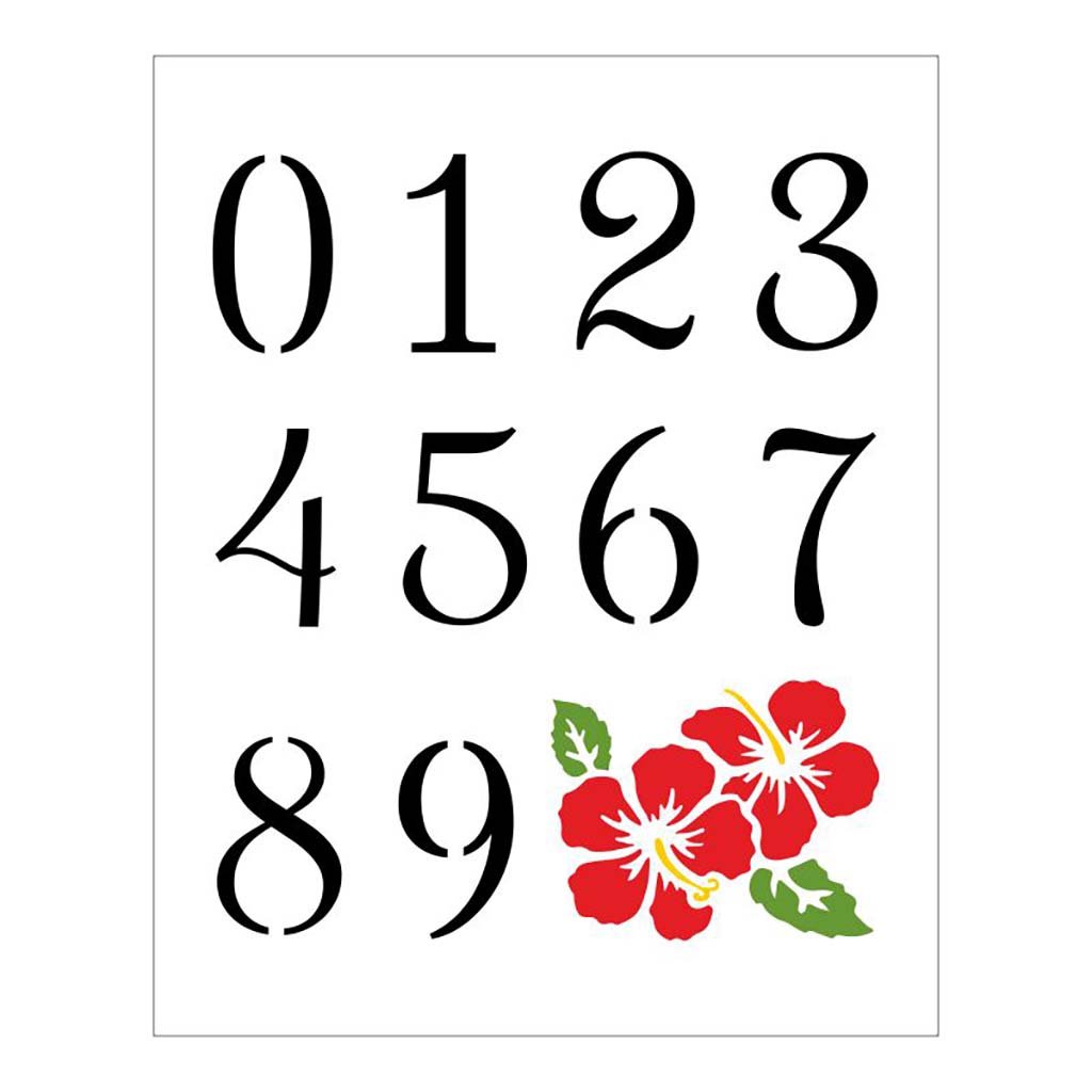 Stencil Números - 20x25 - Ref B1346
