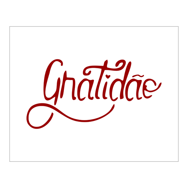 Stencil Gratidão - 20x25 - Ref B532