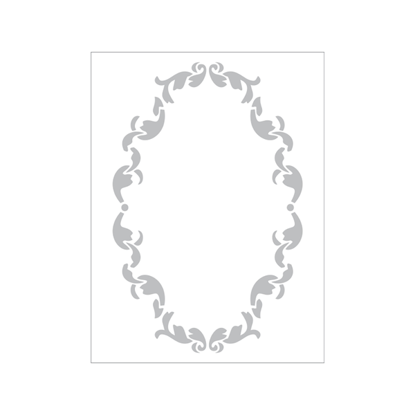 [デ1695] naco様 デザインペーパー Stencil Moldura Arabesco - 15x20 - Ref 8516