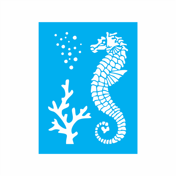 Stencil Cavalo Marinho - 15x20 - Ref 8605