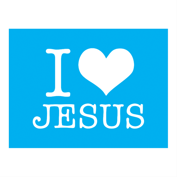 Stencil I Love Jesus - 15x20 - Ref 8835