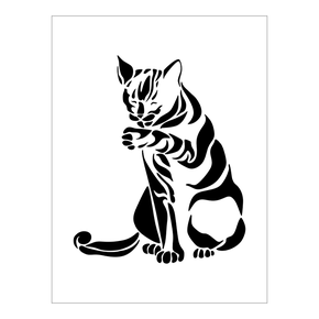 Stencil Gato - 15x20 - Ref 8960