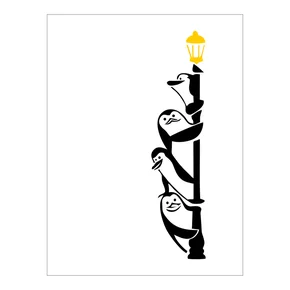 Stencil Pinguins - 15x20 - Ref A2607