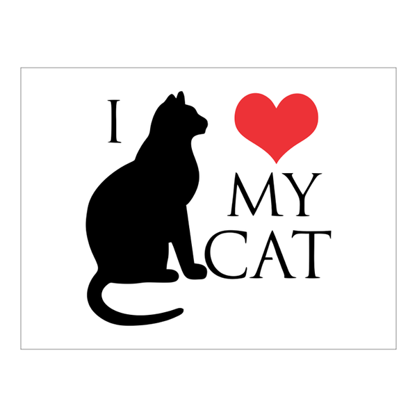 Stencil I Love my cat - 15x20 - Ref A2742