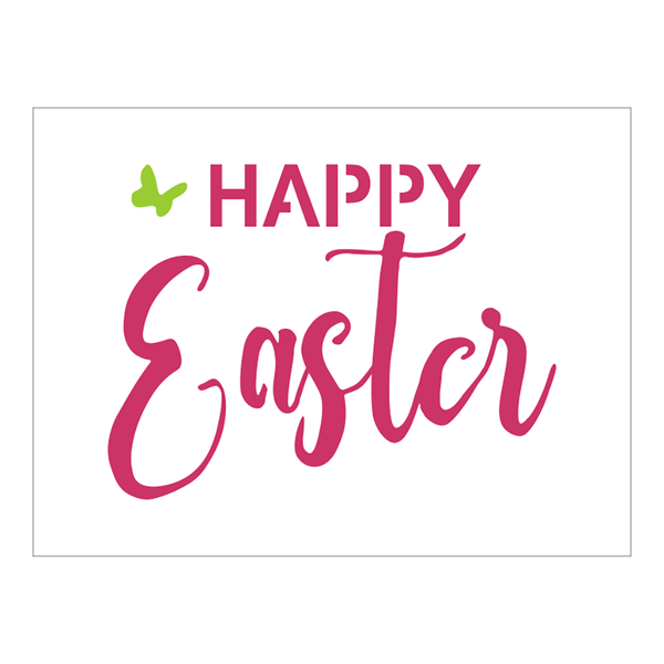 Stencil Happy Easter - 15x20 - Ref A2833