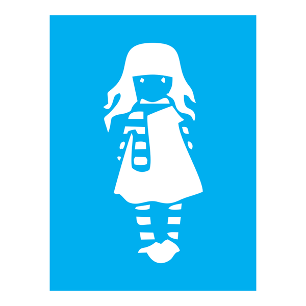 Stencil Menina - 15x20 - Ref A3217