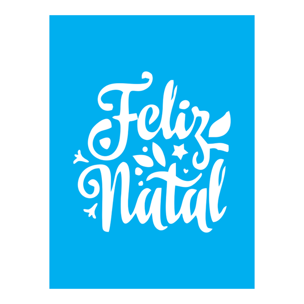 Stencil Feliz Natal - 15x20 - Ref A3255