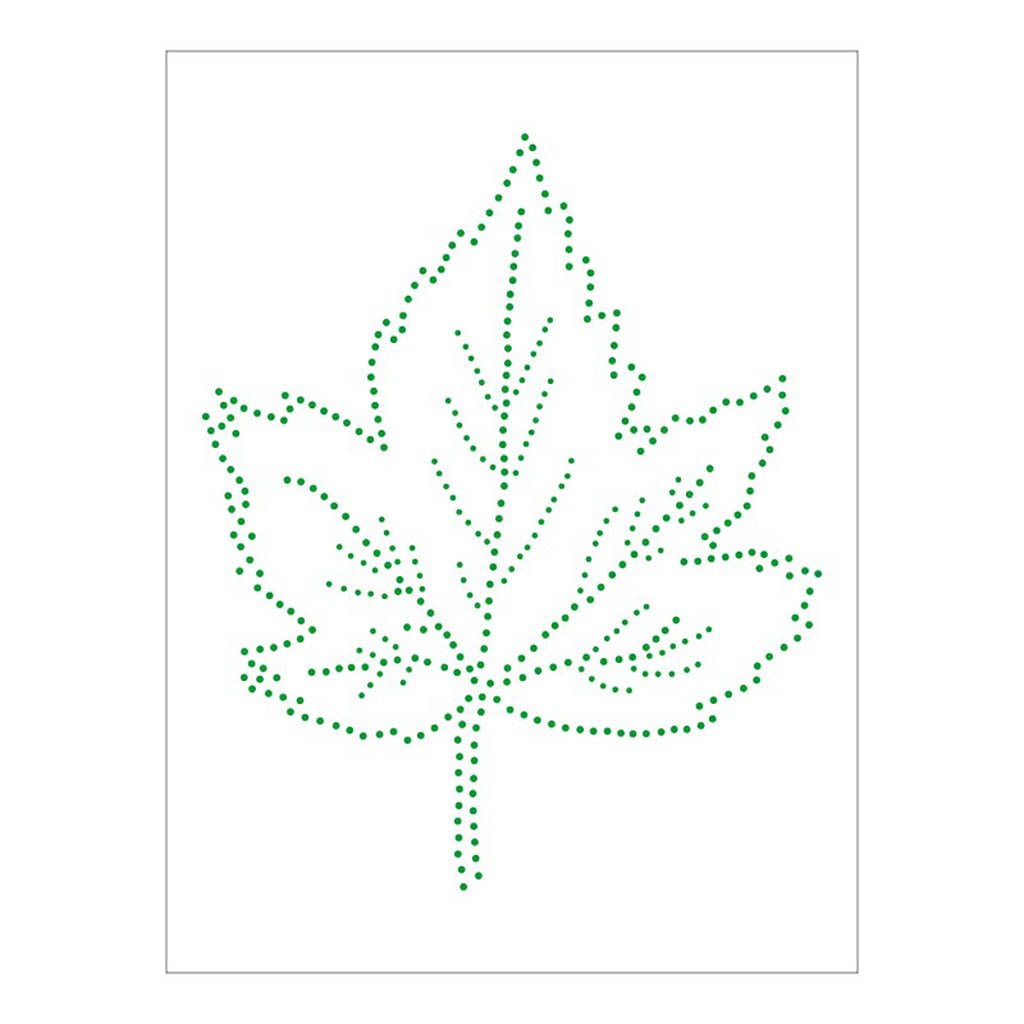 Stencil Pontilhado Folha - 15x20 - Ref A3677