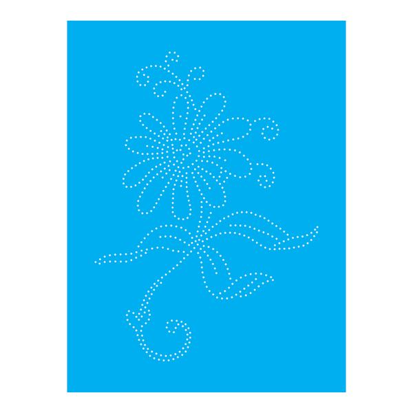 Stencil Pontilhado Flor - 15x20 - Ref A3786