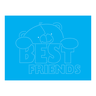 Stencil Pontilhado Best Friends - 15x20 - Ref A3815