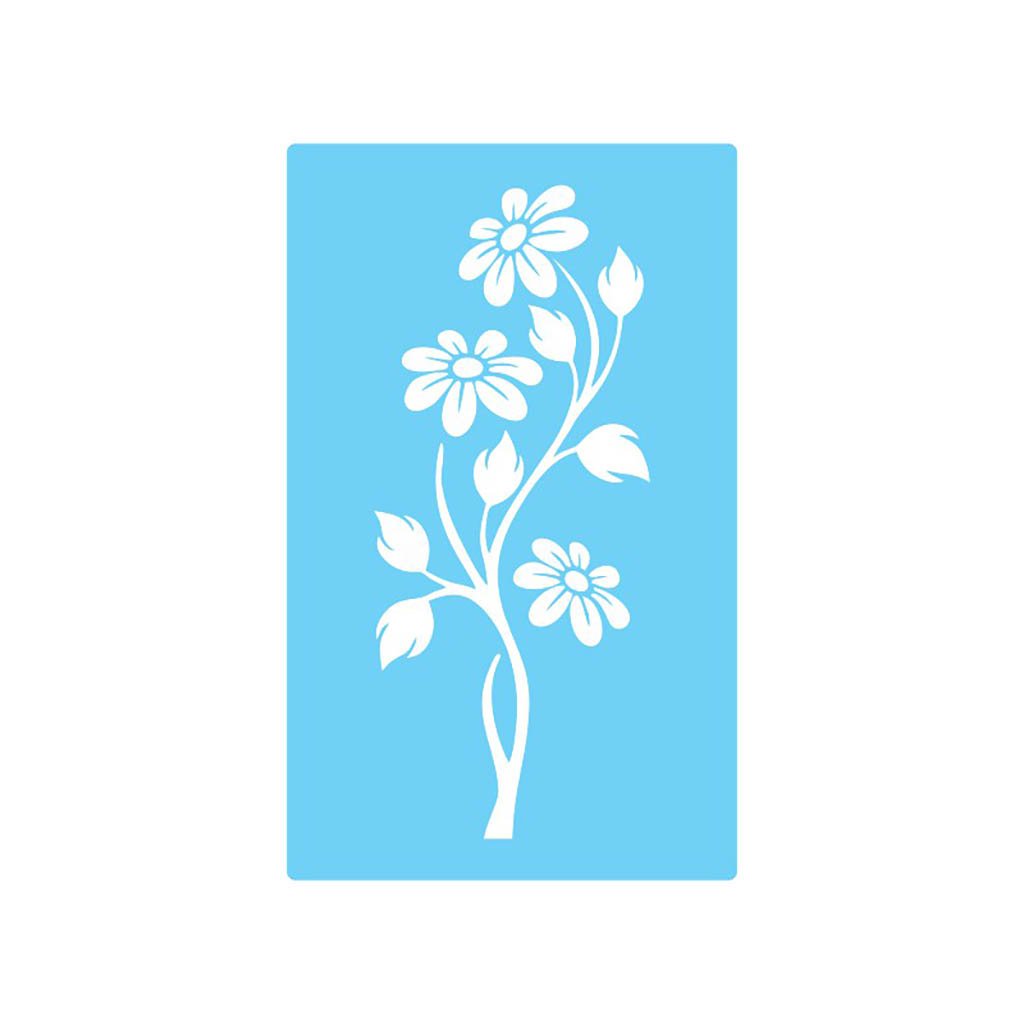 Stencil de Parede Floral - 55 x 90cm - Ref 401