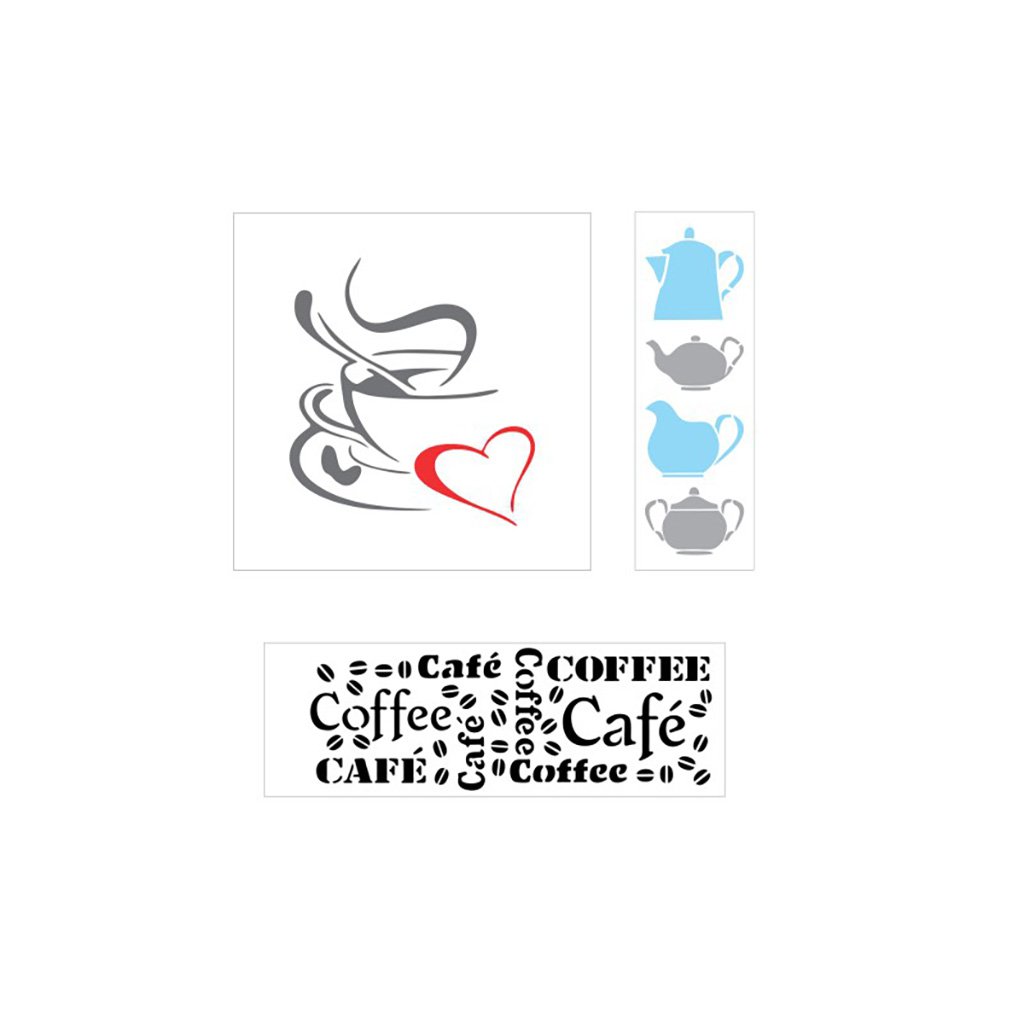 Kit Stencil 10 unid - Café - Ref 47