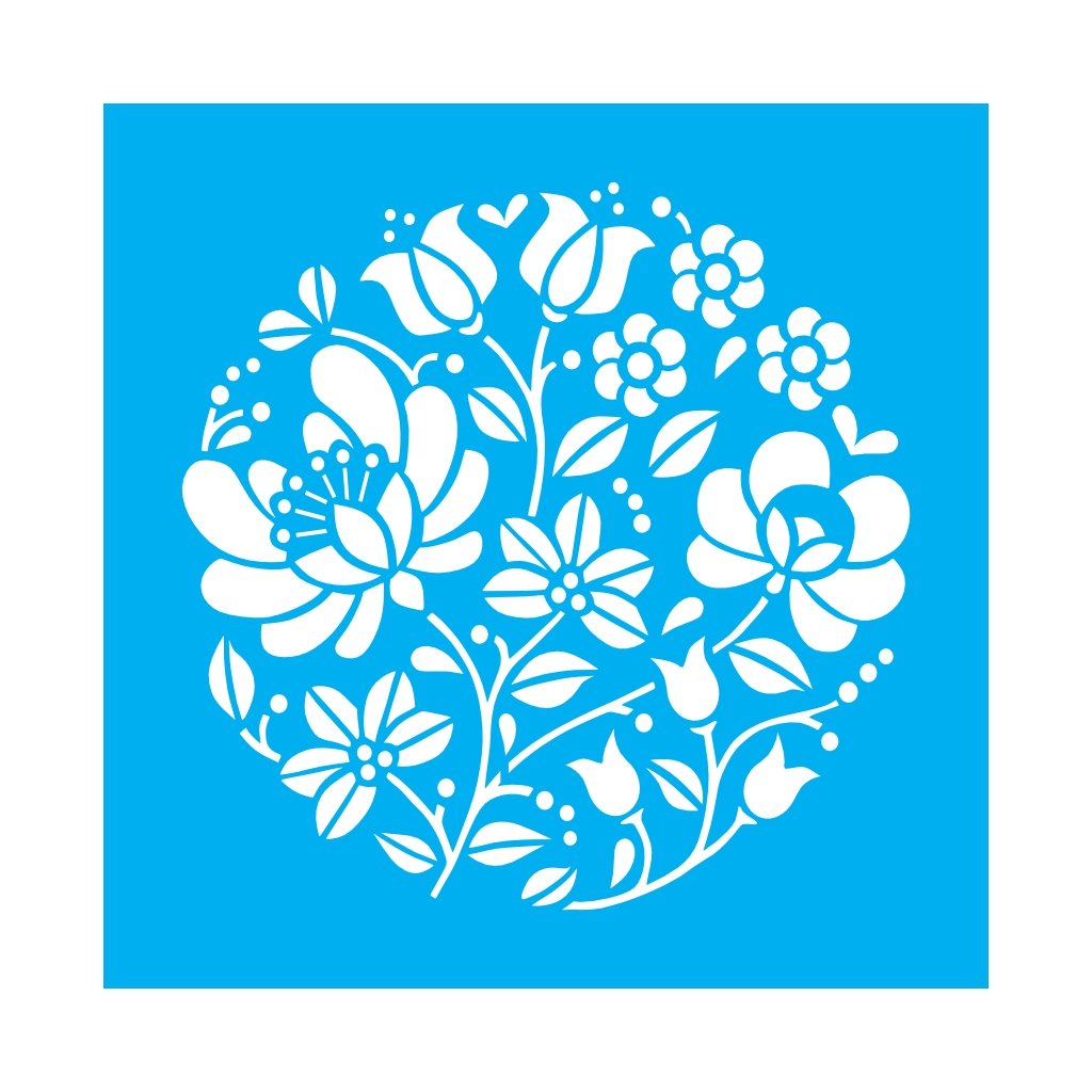 Stencil Floral - 30x30 - Ref D461