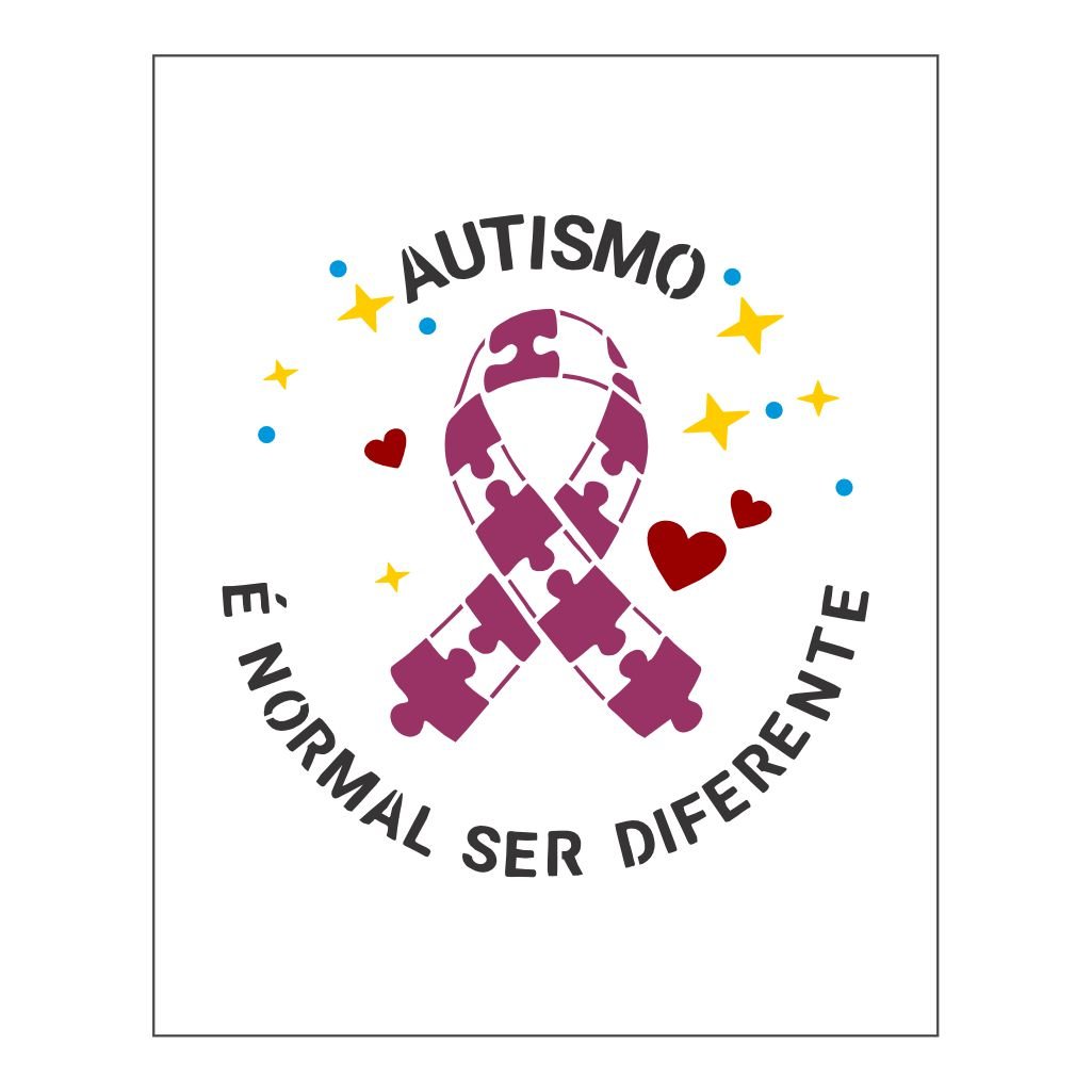 Stencil Autismo - 20x25 - Ref B1493