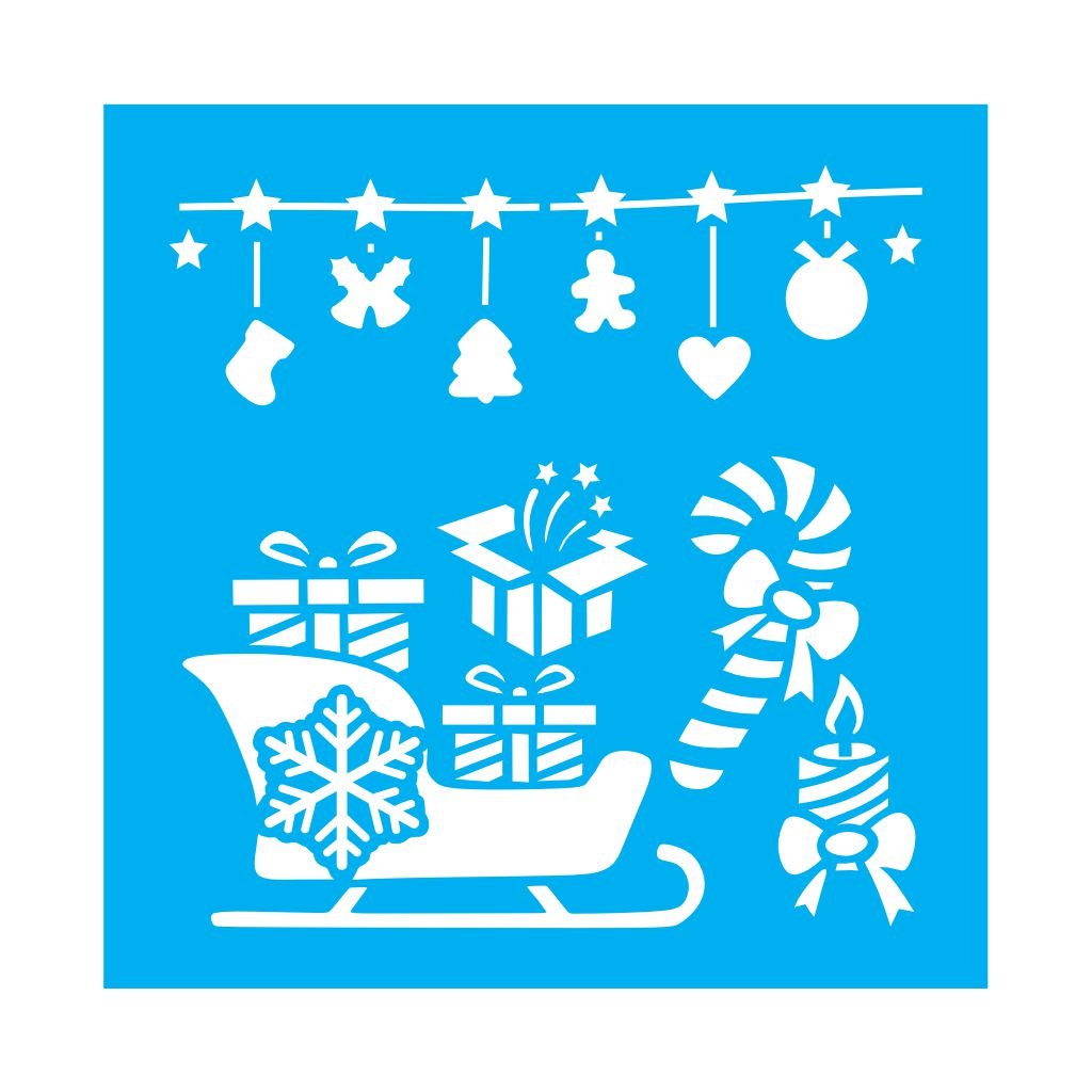 Stencil Natal - 14x14 - Ref C703